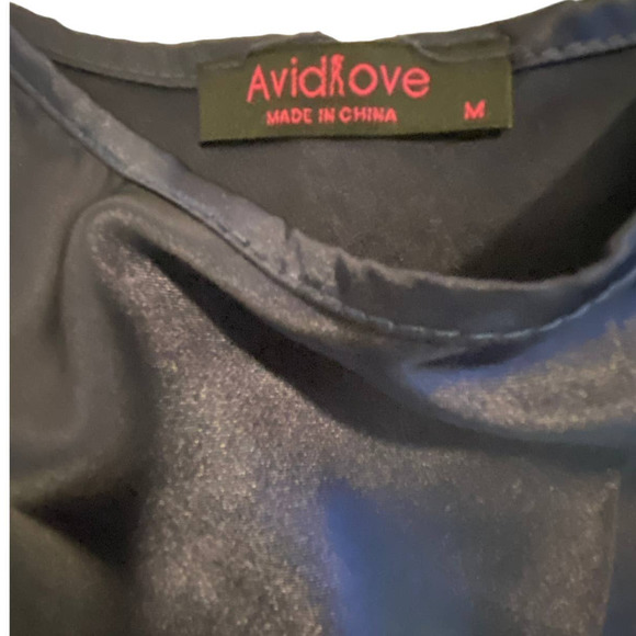 Avid Love Navy Satin Nightie with Adjustable Straps - Picture 6 of 8